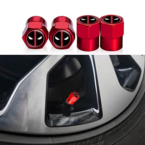 Fit Deadpool Valve Stem Caps Universal Tire Stem Cover 4Pcs Tire Caps for Cars Fit Deadpool Valve Stem Caps Universal Tire Stem Cover 4Pcs Tire Caps for Cars