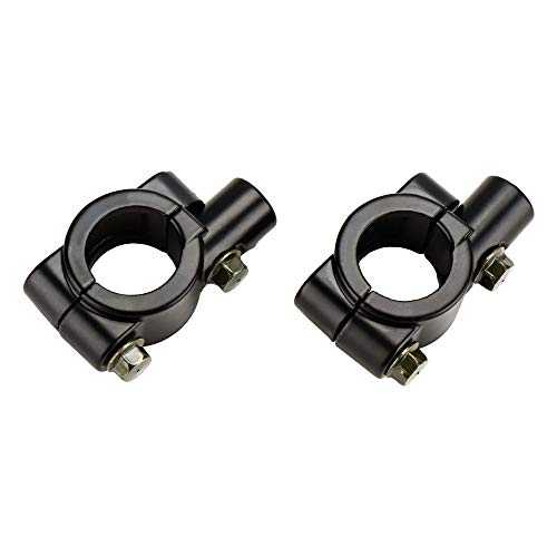 kemimoto 10MM 7/8" Universal Motorcycle Black Aluminum Handlebar Mirror Mount Clamps kemimoto 10MM 7/8" Universal Motorcycle Black Aluminum Handlebar Mirror Mount Clamps