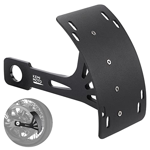 KEMIMOTO Motorcycle License Plate Bracket Black Curved Motorcycle License Plate Holder Side Motorcycle License Plate Mount Tag Bracket KEMIMOTO Motorcycle License Plate Bracket Black Curved Motorcycle License Plate Holder Side Motorcycle License Plate Mount Tag Bracket