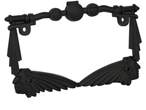 TC Sportline LPF248-BK 3D Handle Bar and Indian Chief Style Zinc Metal Matte Black Finished Motorcycle License Plate Frame