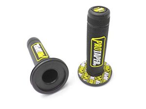 8UCK 7/8'' 22mm Universal Motorcycle Handlebar Pro Dirt Pit Bike Grips for Yamaha Honda Kawasaki BMW Suzuki(Yellow)