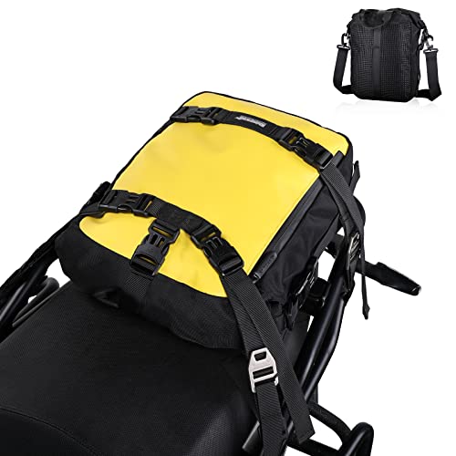 Rhinowalk Motorcycle Tail Bag 10L Motor Pannier Bag Motor Travel Luggage Motorbike Rear Rack Trunk Storage Bag Professional Motorcycle Accessories-Yellow Rhinowalk Motorcycle Tail Bag 10L Motor Pannier Bag Motor Travel Luggage Motorbike Rear Rack Trunk Storage Bag Professional Motorcycle Accessories-Yellow