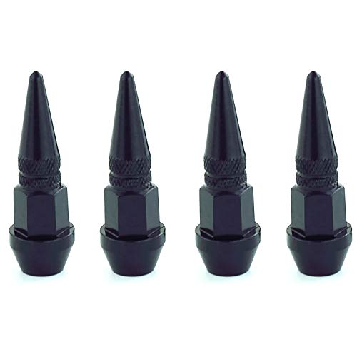 Abfer Air Valve Stem Cap Aluminum Alloy Car Tire Pressure Caps Dust Proof Cover Fit Most Vehicle Truck Motorcycles Bikes (Black) Abfer Air Valve Stem Cap Aluminum Alloy Car Tire Pressure Caps Dust Proof Cover Fit Most Vehicle Truck Motorcycles Bikes (Black)