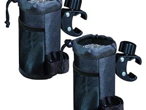 2 Pack Motorcycle Cup Holder Kayak Drink Holder Handlebar Cruiser Bike Water Bottle Holder ATV Bicycle Universal Clip on Cup Holder for Boat
