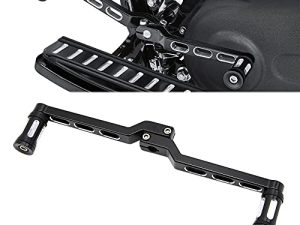 Dreamseek Motorcycle Heel Toe Gear Shift Lever + Shift Peg for Harley FL Softail / Touring Electra Glide Road King Road Glide FLHX Street Glide / Tri Glide Trikes Shifter Levers (Black)