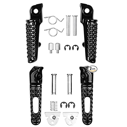 Motorcycle Front Rear Foot Pegs Footrests Fits for Honda CBR1000RR 2004-2012,Honda CBR600RR 2003-2006,Honda CB1000R 2008-2012 (Front +Rear-Balck) Motorcycle Front Rear Foot Pegs Footrests Fits for Honda CBR1000RR 2004-2012,Honda CBR600RR 2003-2006,Honda CB1000R 2008-2012 (Front +Rear-Balck)