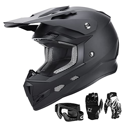 GLX GX623 DOT Kids Youth ATV Off-Road Dirt Bike Motocross Motorcycle Full Face Helmet Combo Gloves Goggles for Boys & Girls (Camouflage GLX GX623 DOT Kids Youth ATV Off-Road Dirt Bike Motocross Motorcycle Full Face Helmet Combo Gloves Goggles for Boys & Girls (Camouflage