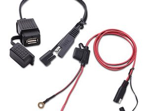 MICTUNING SAE to USB Cable Adapter Waterproof USB Charger Quick 2.1A Port with Inline Fuse for Motorcycle Cellphone Tablet GPS and More