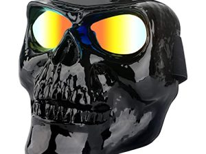 Skull Motorcycle Goggles Mask with Removable Face Mask