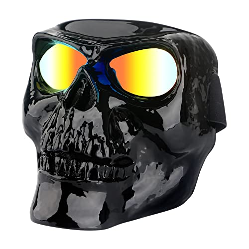 Skull Motorcycle Goggles Mask with Removable Face Mask Skull Motorcycle Goggles Mask with Removable Face Mask