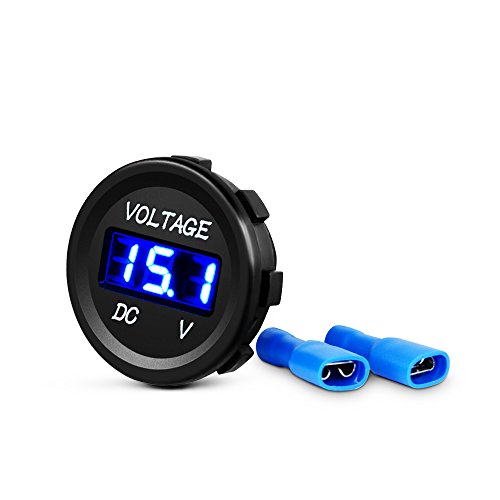 Nilight LED Digital Display Voltmeter Panel DC12V Waterproof Digital Round Panel VoltVolt Tester Gauge for Boat Marine Vehicle Motorcycle Truck ATV UTV Nilight LED Digital Display Voltmeter Panel DC12V Waterproof Digital Round Panel VoltVolt Tester Gauge for Boat Marine Vehicle Motorcycle Truck ATV UTV