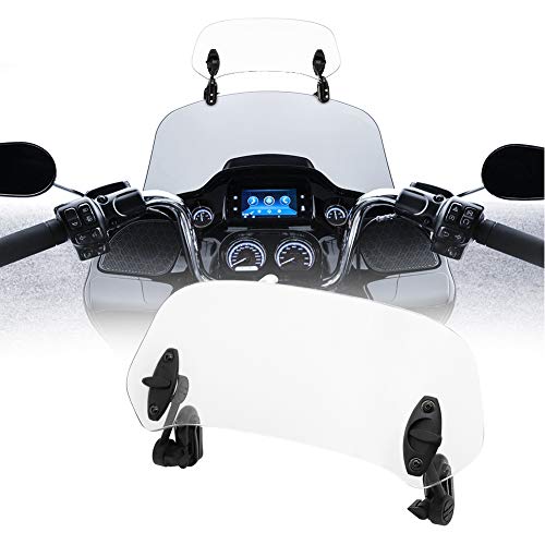 Motoparty Motorcycle Windshield Extension - Universal Adjustable Clip-on Windscreen extender- for Honda Suzuki Kawasaki Yamaha Aprilia Motoparty Motorcycle Windshield Extension - Universal Adjustable Clip-on Windscreen extender- for Honda Suzuki Kawasaki Yamaha Aprilia