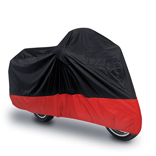 uxcell L 190T Rain Dust Motorcycle Cover Black+Red Outdoor Waterproof 86" for Honda uxcell L 190T Rain Dust Motorcycle Cover Black+Red Outdoor Waterproof 86" for Honda