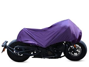 X AUTOHAUX Motorcycle Cover Lightweight Half Cover Outdoor Waterproof Rain Dust Protector Purple M Size for Most Full Dress Touring Cruiser
