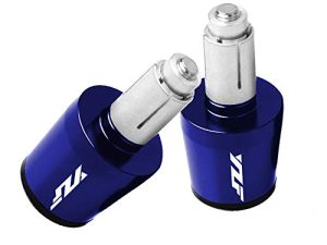 7/8"22mm Motorcycle Handlebar Ends Aluminum Handle Bar Grips Plugs Caps For YZF R1 R3 R6 R125 R6S R25 600R(Blue)