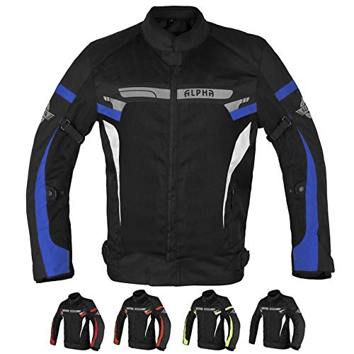 ALPHA CYCLE GEAR BREATHABLE BIKERS RIDING PROTECTION MOTORCYCLE JACKET MESH CE ARMORED (BLUE MOON ALPHA CYCLE GEAR BREATHABLE BIKERS RIDING PROTECTION MOTORCYCLE JACKET MESH CE ARMORED (BLUE MOON