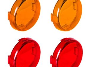 NTHREEAUTO Bullet Turn Signal Light Lens Cover Compatible with Harley Sportster Street Glide Road King Softail