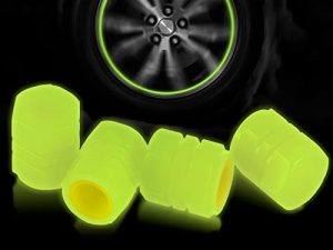 BJSIA 4PCS Noctilucous Tire Valve Stem Caps