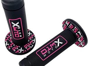 D1M 7/8 "Universal Motorbike Handle Grip Non-Slip Rubber Racing Grip for Motorbike Motocross Compatible fit Kawasaki (Pink)
