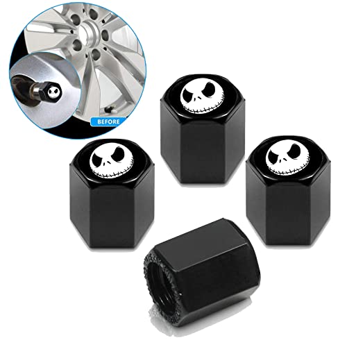 4 Pcs Car Tire Air Valve Caps for Nightmare Before Christmas Jack Skellington - Auto Wheel Tyre Dust Stems Cover with Logo Emblem Waterproof Dust-Proof Universal fit for Cars 4 Pcs Car Tire Air Valve Caps for Nightmare Before Christmas Jack Skellington - Auto Wheel Tyre Dust Stems Cover with Logo Emblem Waterproof Dust-Proof Universal fit for Cars
