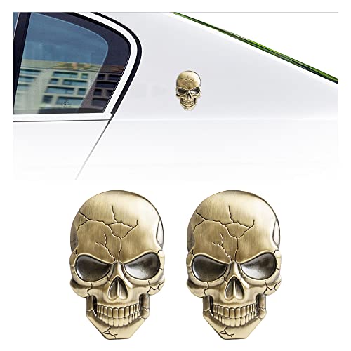 1797 Skull Stickers Punisher Metal Skeleton Decal Car Emblem Badge Devil for Motorcycle Truck Zinc Alloy Pack of 2 1797 Skull Stickers Punisher Metal Skeleton Decal Car Emblem Badge Devil for Motorcycle Truck Zinc Alloy Pack of 2