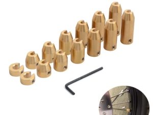 NICECNC Motorcycle 14 Pack Reusable Brass Wheel Spoke Balance Weights Refill Kits for Super Moto