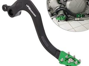 AnXin Motorcycle Rear Brake Pedal Foot Lever For KX250F 2006-2022 KX250 2019-2022 - Green