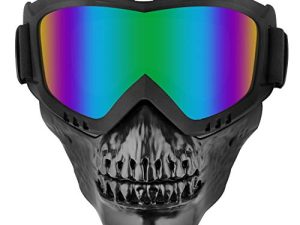 Skull Motorcycle Goggles Mask With Removable Face Mask