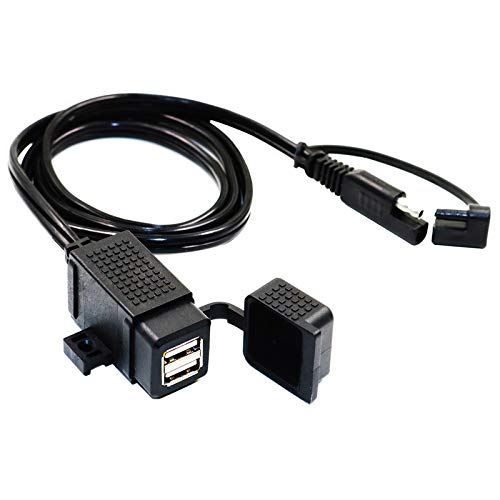 MOTOPOWER MP0609C 3.1Amp Waterproof Motorcycle Dual USB Charger Kit SAE to USB Adapter Cable Phone Tablet GPS Charger MOTOPOWER MP0609C 3.1Amp Waterproof Motorcycle Dual USB Charger Kit SAE to USB Adapter Cable Phone Tablet GPS Charger