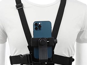 PellKing Mobile Phone Chest Mount Harness Strap Holder Cell Phone Clip Action Camera POV for Samsung iPhone Plus etc