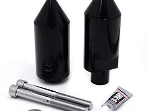 HTTMT- BLACK Billet Aluminum Spike FRAME SLIDERS For 2004-2005 Suzuki GSXR600 GSXR750 GSXR 600 750 [P/N: MT290-007]