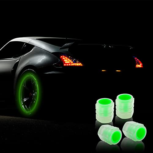 Miytsya 4 PCS Luminous Wheels Cap Tire Valve Stem Miytsya 4 PCS Luminous Wheels Cap Tire Valve Stem