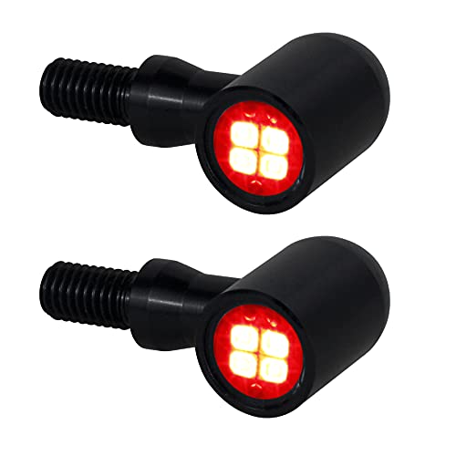QUASCO LED Tun Signals Universal Mini Motorcycle Blinkers Brake Tail Lights Compatible with Harley Honda Kawasaki Suzuki Triumph Yamaha QUASCO LED Tun Signals Universal Mini Motorcycle Blinkers Brake Tail Lights Compatible with Harley Honda Kawasaki Suzuki Triumph Yamaha