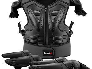 StarknightMT Kids Motorcycle Armor Suit Dirt Bike Gear Riding Protective Chest Spine Back Protector Shoulder Arm Elbow Knee Protector Pads for Cycling Skateboard