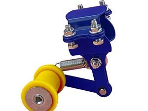 Universal Motorcycle Modified Accessories Regulator New Adjuster Wheel Chain Tensioner Roller Tools For Motorbike Motocross ATV Dirt Pit Bike Chopper with Backup Long Bolts blue