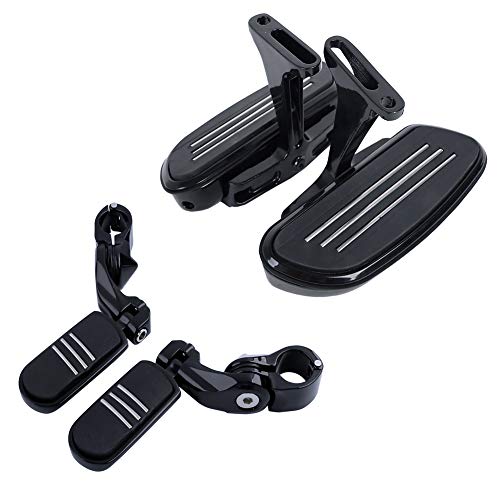 XMT-MOTO for Streamliner style Passenger Footboard and Mount Kit w/Short Angled Adjustable Highway Footpegs fits for Harley Davidson Touring Models 1993-later XMT-MOTO for Streamliner style Passenger Footboard and Mount Kit w/Short Angled Adjustable Highway Footpegs fits for Harley Davidson Touring Models 1993-later