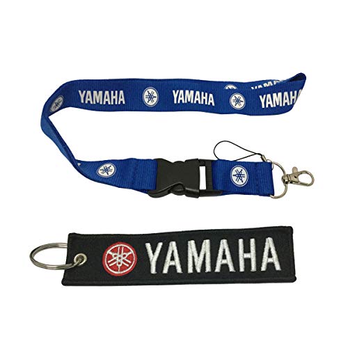 Ewein 1pc Lanyard + 1pc Tag Keychain Key Ring Motorcycle ATV Biker for (Yamaha) Ewein 1pc Lanyard + 1pc Tag Keychain Key Ring Motorcycle ATV Biker for (Yamaha)