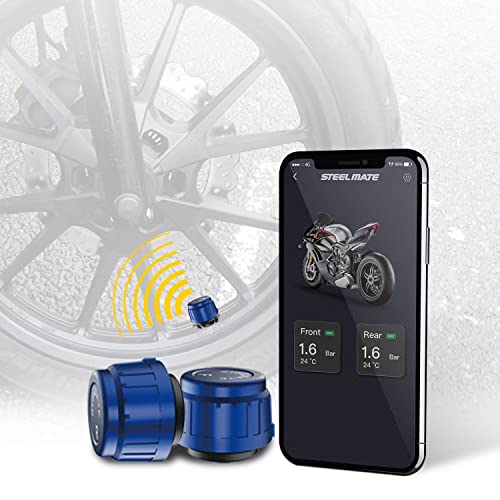 STEEL MATE 2pcs Bluetooth 5.0 Tire Pressure Monitoring System STEEL MATE 2pcs Bluetooth 5.0 Tire Pressure Monitoring System