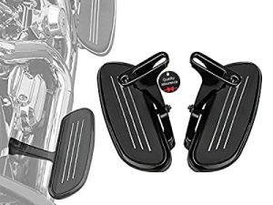 ISSYAUTO Passenger Floorboards with Mount Bracket Kits for Road Glide Street Glide Road King Electra Glide 1993-2022 Black Footboards