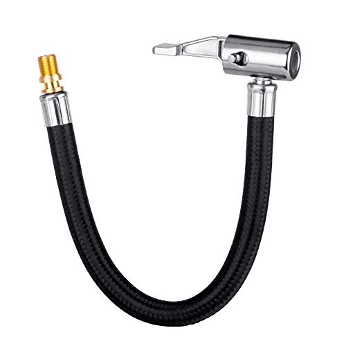 LUMITECO Locking Tire Chuck with Rubber Hose and Standard Tire Valve Fine Thread LUMITECO Locking Tire Chuck with Rubber Hose and Standard Tire Valve Fine Thread