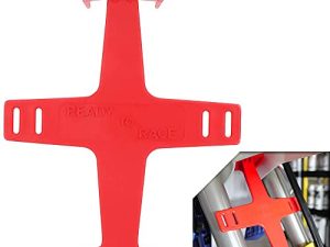 Universal Motorcycle Fork Guard Suspension Support Brace Transportation Tool Tie Down Seal Saver Protection Plastic For Dirt Bike Motocross Accessories Red