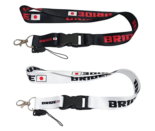 2pcs Lanyard Neck Strap Keychain Japan JDM For Bride Accessories Performance Speed Racing Motor Sport Gaming Seat Rail Auto Car Motorcycles 2pcs Lanyard Neck Strap Keychain Japan JDM For Bride Accessories Performance Speed Racing Motor Sport Gaming Seat Rail Auto Car Motorcycles