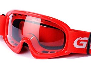 GLX YH15 Anti-Fog Impact-Resistant Kids Youth ATV Off-Road Dirt Bike Motocross Goggles for Boys & Girls (Red