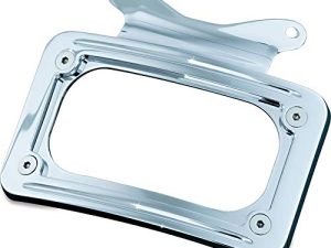 Kuryakyn 3157 Motorcycle Accessory: Curved License Plate Mount for 2010-19 Harley-Davidson Motorcycles