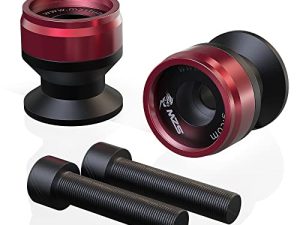 MZS 6MM Swingarm Spools Sliders Stand CNC Universal M6 Red Compatible with YZF R1 R3 R6 R6S YZF600R FZ1 FZ6 FZ6R FZ8 FJ09 FZ09 FZ10 MT09 MT10 XSR900 FJR1300 ​XTZ1200 ​RSV4 821 899 959