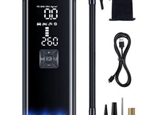Tire Inflator Portable Air Compressor 150PSI Electric Hand Held Mini Air Pump for Car Bike Digital LCD
