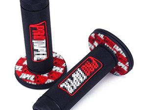 JIUNENG 7/8" Universal Motorcycle Rubber Anti-Slip Handlebar Grips for Pit Dirt Bike Red