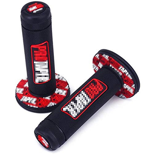JIUNENG 7/8" Universal Motorcycle Rubber Anti-Slip Handlebar Grips for Pit Dirt Bike Red JIUNENG 7/8" Universal Motorcycle Rubber Anti-Slip Handlebar Grips for Pit Dirt Bike Red
