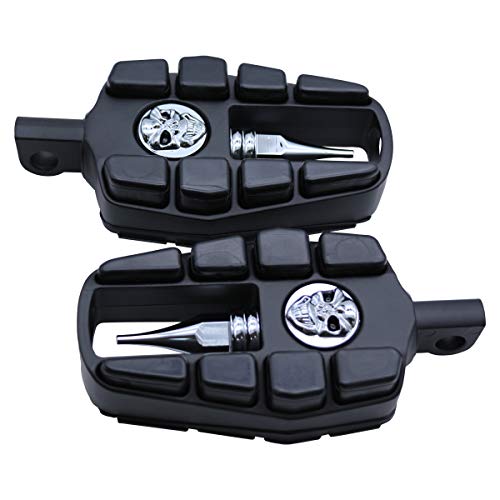 FATECIM Motorcycle Skull Foot Pegs Pedals Motorbike Highway Foot Rests Boards with Male Mount Adapters & Anti-Slip Rubber Universal for Harley Davidson (All Years) Honda Suzuki Yamaha Triumph (Black) FATECIM Motorcycle Skull Foot Pegs Pedals Motorbike Highway Foot Rests Boards with Male Mount Adapters & Anti-Slip Rubber Universal for Harley Davidson (All Years) Honda Suzuki Yamaha Triumph (Black)