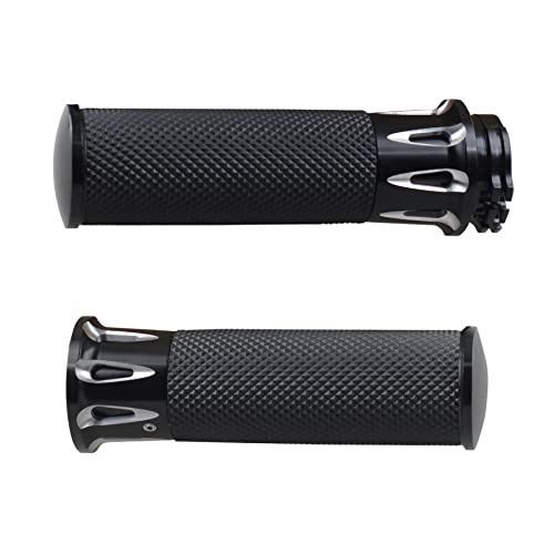 NTHREEAUTO 1" / 25mm Handlebar Hand Grips Motorcycle Throttle Grip Universal Compatible with Harley Sportster Iron 883 Dyna Road Electra Glide Softail Touring NTHREEAUTO 1" / 25mm Handlebar Hand Grips Motorcycle Throttle Grip Universal Compatible with Harley Sportster Iron 883 Dyna Road Electra Glide Softail Touring